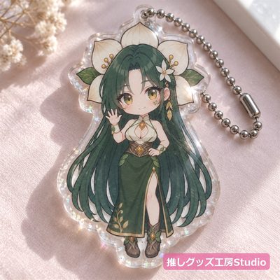グリッターアクリルキーホルダー