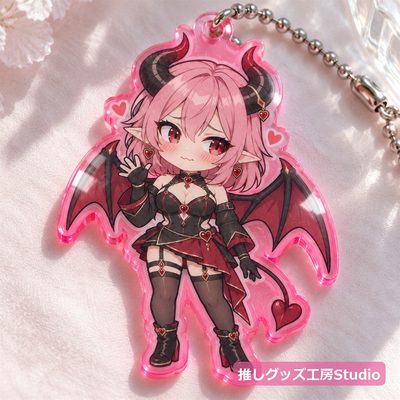蛍光アクリルキーホルダー